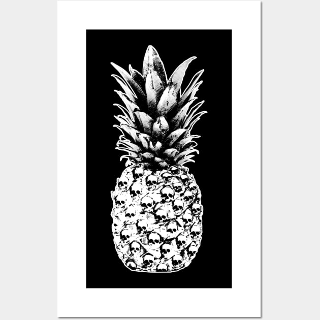 pineapple, fruit,skull,tropical Wall Art by Collagedream